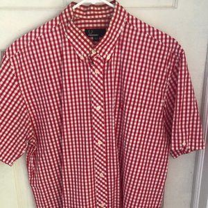 Fred Perry Classic SS Red/White Gingham, Size XL